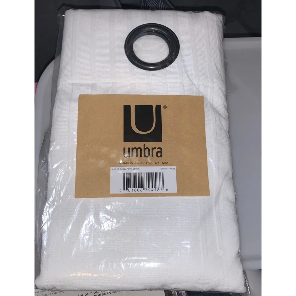 Umbra Ulysses Wave Geometric Light Filtering Grommet Curtain - 50
